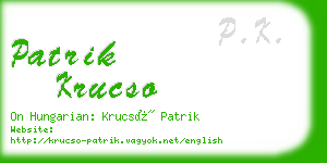 patrik krucso business card